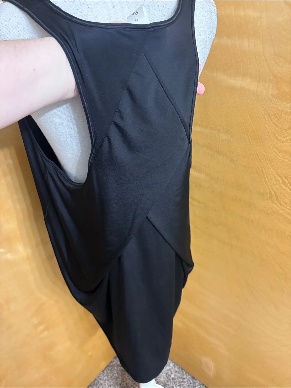 Lululemon Black Essential Tank Pleated Size 14